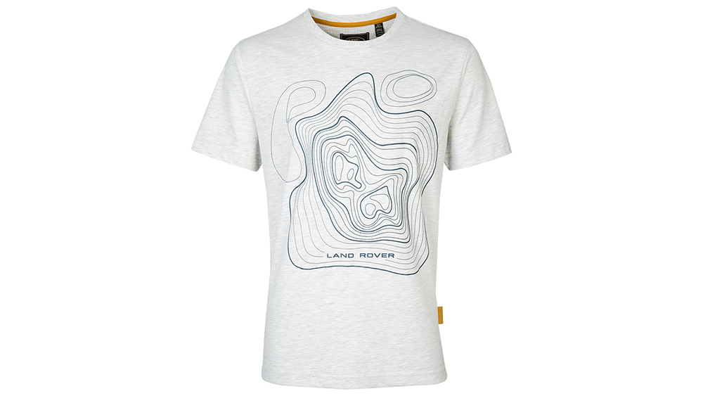 Land Rover Men's Relief Map T-Shirt - Grey