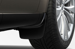 Land Rover Gloss Black Front Mudflaps